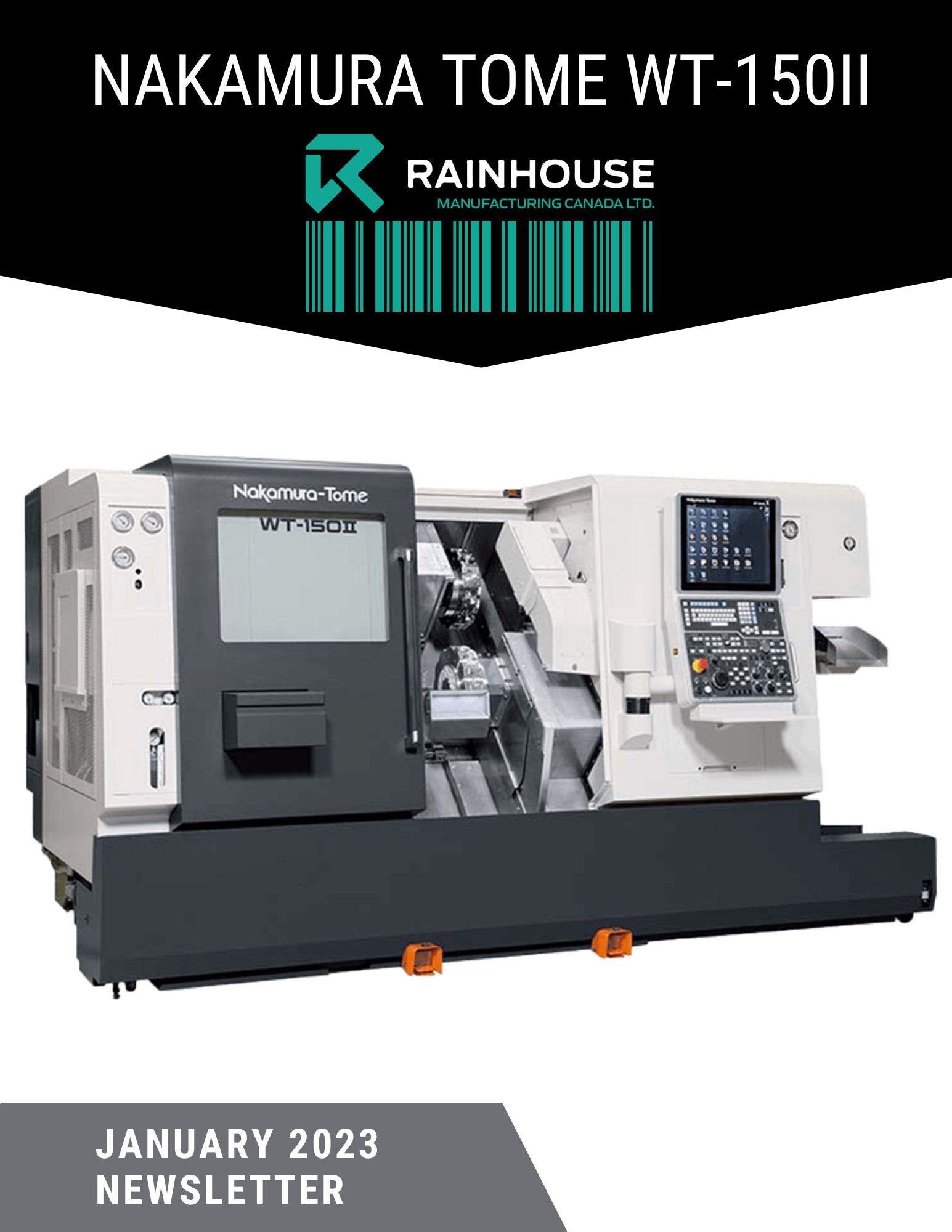 Nakamura Tome WT-150ii - Rainhouse's new 8-axis CNC lathe