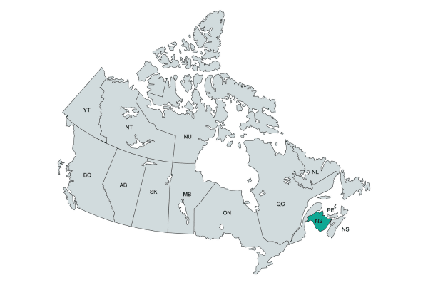Rainhouse Service Areas in New Brunswick