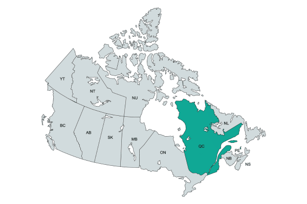 Rainhouse Service Areas in Quebec