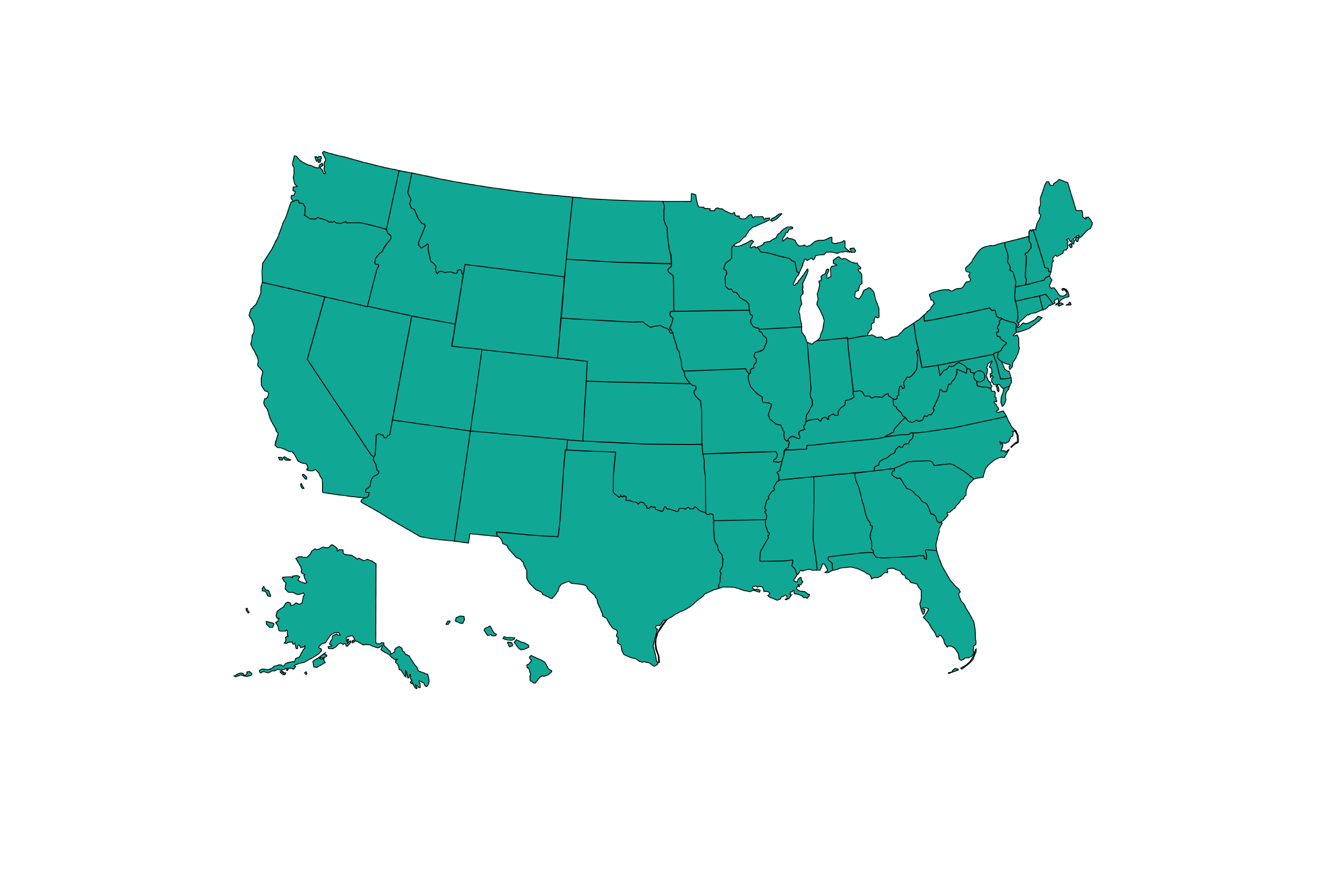 Rainhouse Service Areas in the USA