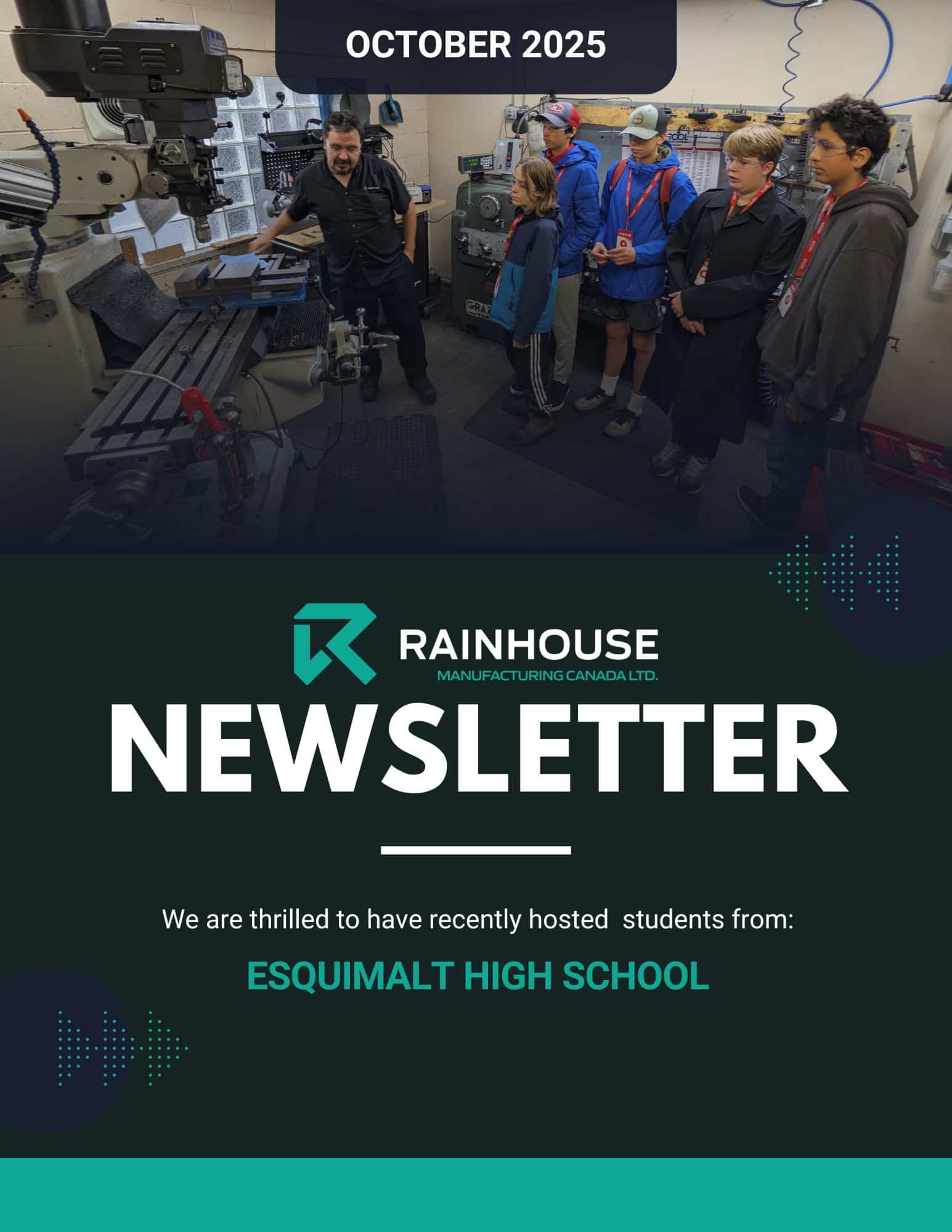 squimalt High School Tours Rainhouse Facility in Support of inspiring future STEM Leaders