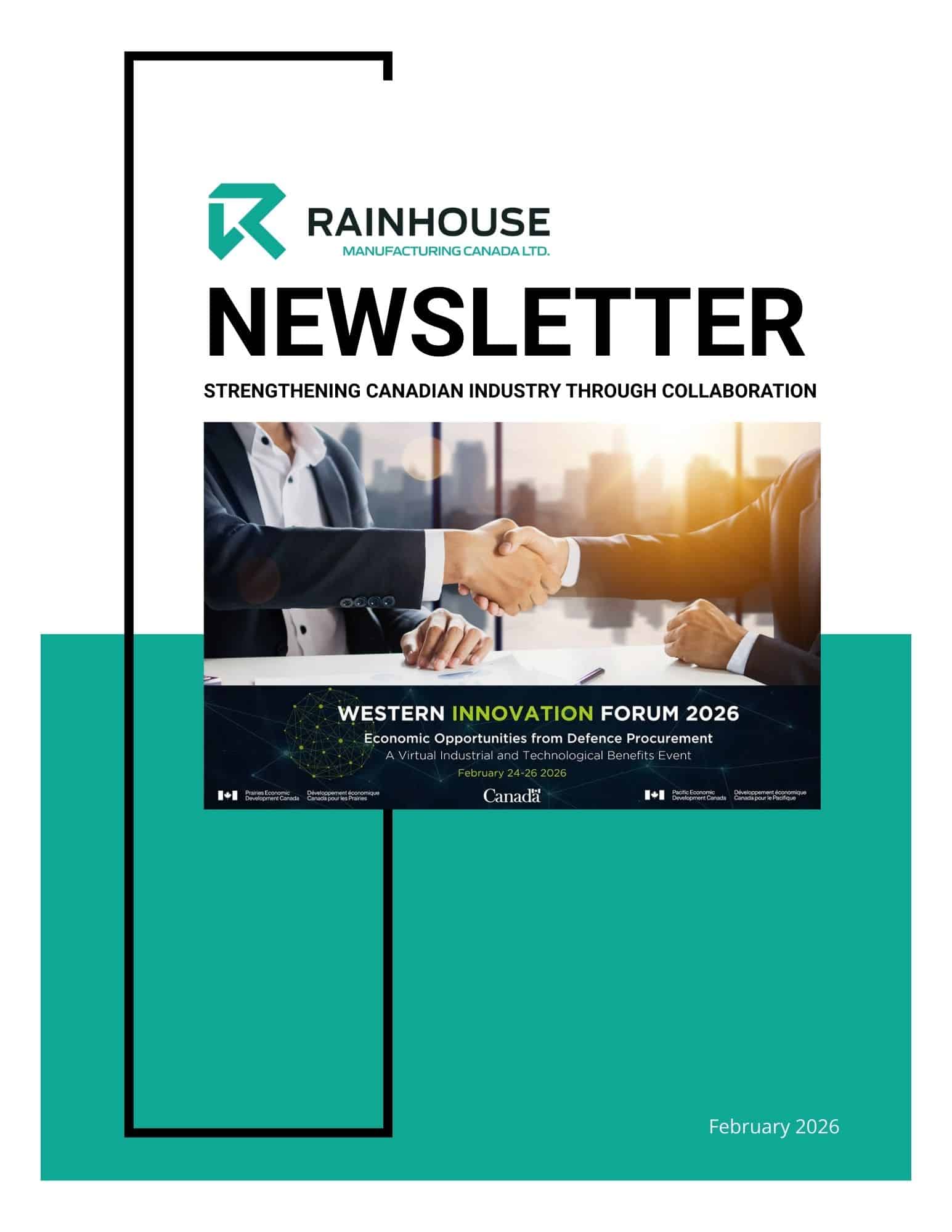 Rainhouse team attending the Western Innovation Forum to connect with Canadian defence and advanced manufacturing partners.